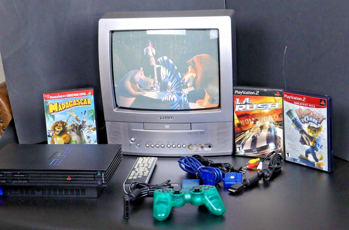Sony PlayStation 2 PS2 Fat Console System Bundle 13