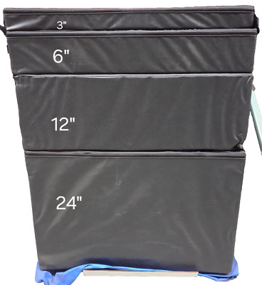 NEW! SOFT PLYOBOX - SET OF 5 (BLACK)  - 24 , 18 , 12 , 6 , 3 , free shipping