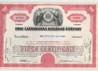 Erie Lackawanna Railroad Company Stock Certificate 1963 — photo 1