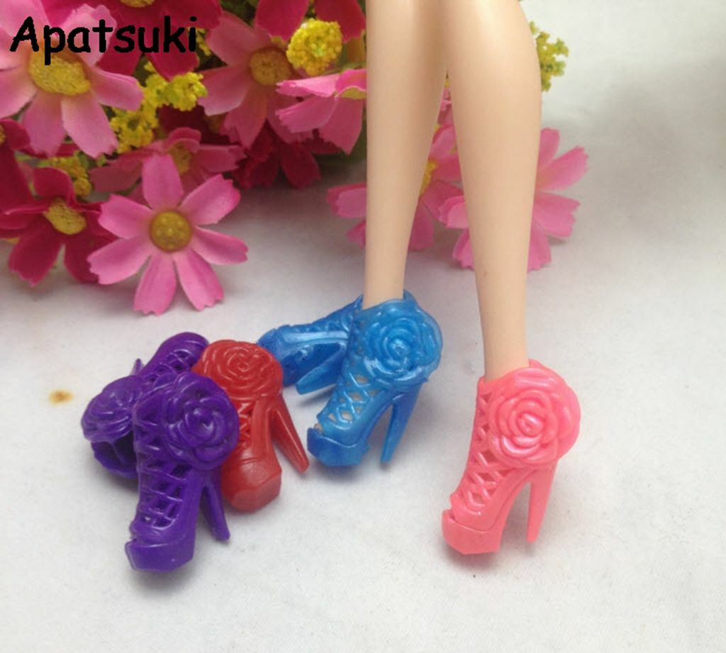 5 paia lotto scarpe casual tacco alto per bambola 11 5" scarpe alla moda 1 6 BJD