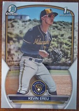 2023 Bowman Chrome #BCP-229 Chrome Prospects Kevin Ereu Milwaukee Brewers