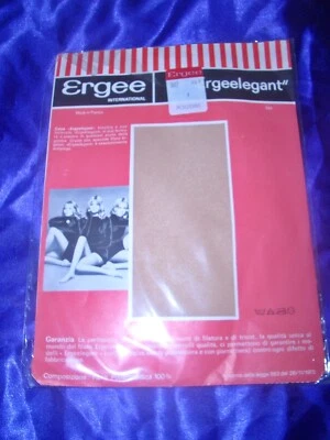 Vintage Ergee Nylons Feinstrümpfe Strapsstrümpfe Gr. 1 poudre Stockings OVP - Bild 1 von 2