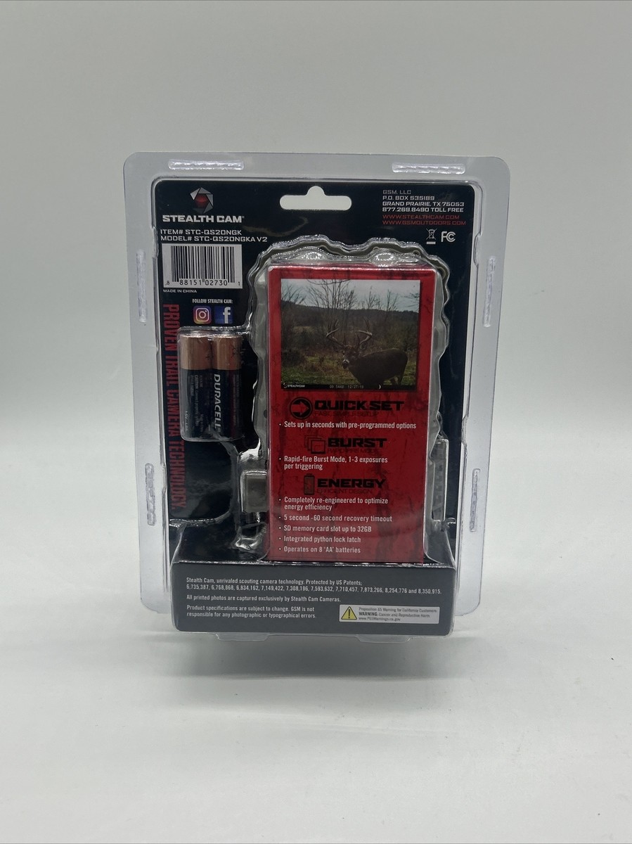 Stealth Cam STC-QS20NGK 720p 20 Megapixel Digital Scouting Camera