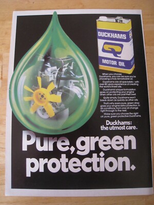 DUCKHAMS MOTORÖL REIN GRÜN SCHUTZ MOTOR 1981 WERBUNG A4 FEILE 25