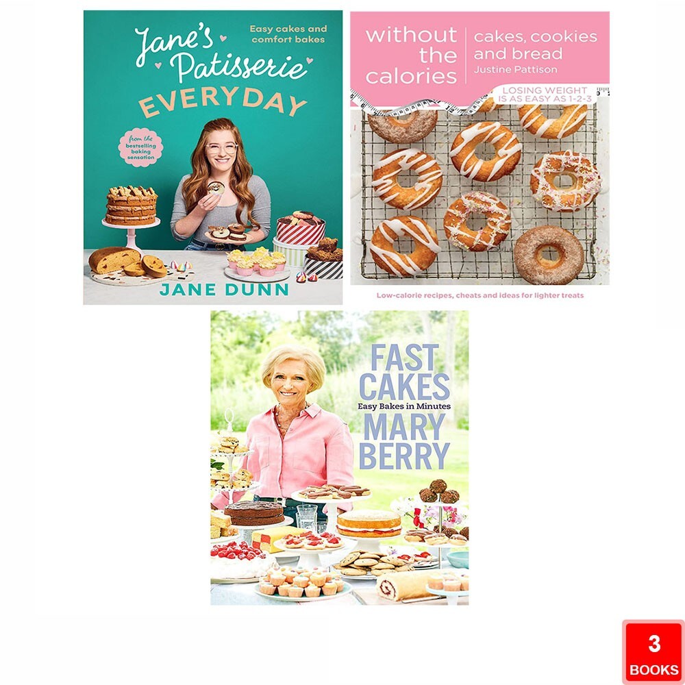Jane’s Patisserie Everyday,Fast Cakes Easy Bakes,Cakes Cookies Bread 3 Books Set