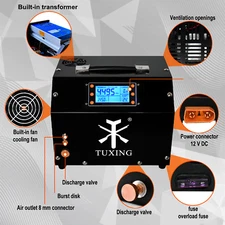 TUXING 4500Psi High Pressure Pcp Air Compressor Auto Stop with LCD Display 110V