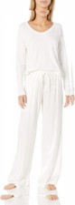 PJ Harlow womens Jolie Satin Pant Small, Pearl