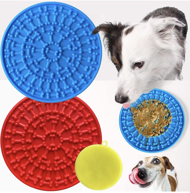 Lick Mat for Dogs Slow Feeder Pad with Dog Treats Suction, Pet Bathing, Grooming eBay