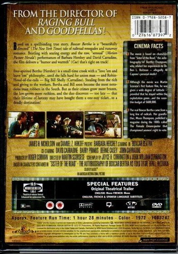 Boxcar Bertha (DVD, 2002, Widescreen) (Barbara Hershey, David Carradine) NEW - Foto 2 di 2