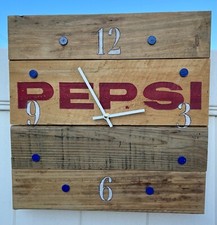 Pepsi Vintage Soda Crate Clock PC13