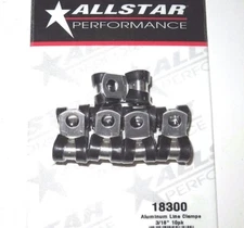  AllStar Rubber Cushioned Aluminum Line Clamp 3/16" 10pk Brake Fuel Oil Battery