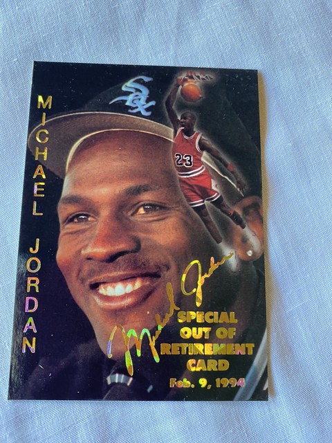 Sports Hero Michael Jordan Out Of Retirement Special Card Wow Great 