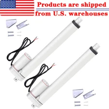 2 Dual 350mm 14" Stroke 330lbs Linear Actuators W/ Bracket for Car Boat Lift IG