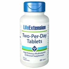 Two Per Day Tablets  60 Tabs By Life Extension