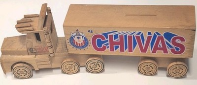 Modelo Especial Chivas Wooden Truck Piggy Bank Vehicle Theme Cerveza Collectible