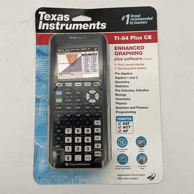 Texas Instruments TI-84 Plus CE Graphing Calculator, Black Gray