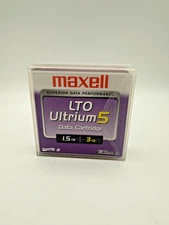 (1) Maxell LTO 5 Tape Cartridge Ultrium Backup 1.5 TB 3 TB  NEW Not Sealed