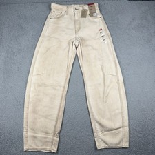 Levis Cinch Barrel Jeans Womens 26x31 Khaki Tan Denim High Rise