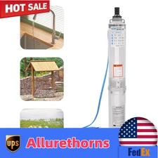 1HP 115V Stainless Steel Water Well Pump Deep Well Submersible Pump+9.84ft Cable