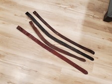 LOT OF 4 Vintage Men's Leather Belts Chambers Phoenix 32, Lyntone 36 Hand Laced