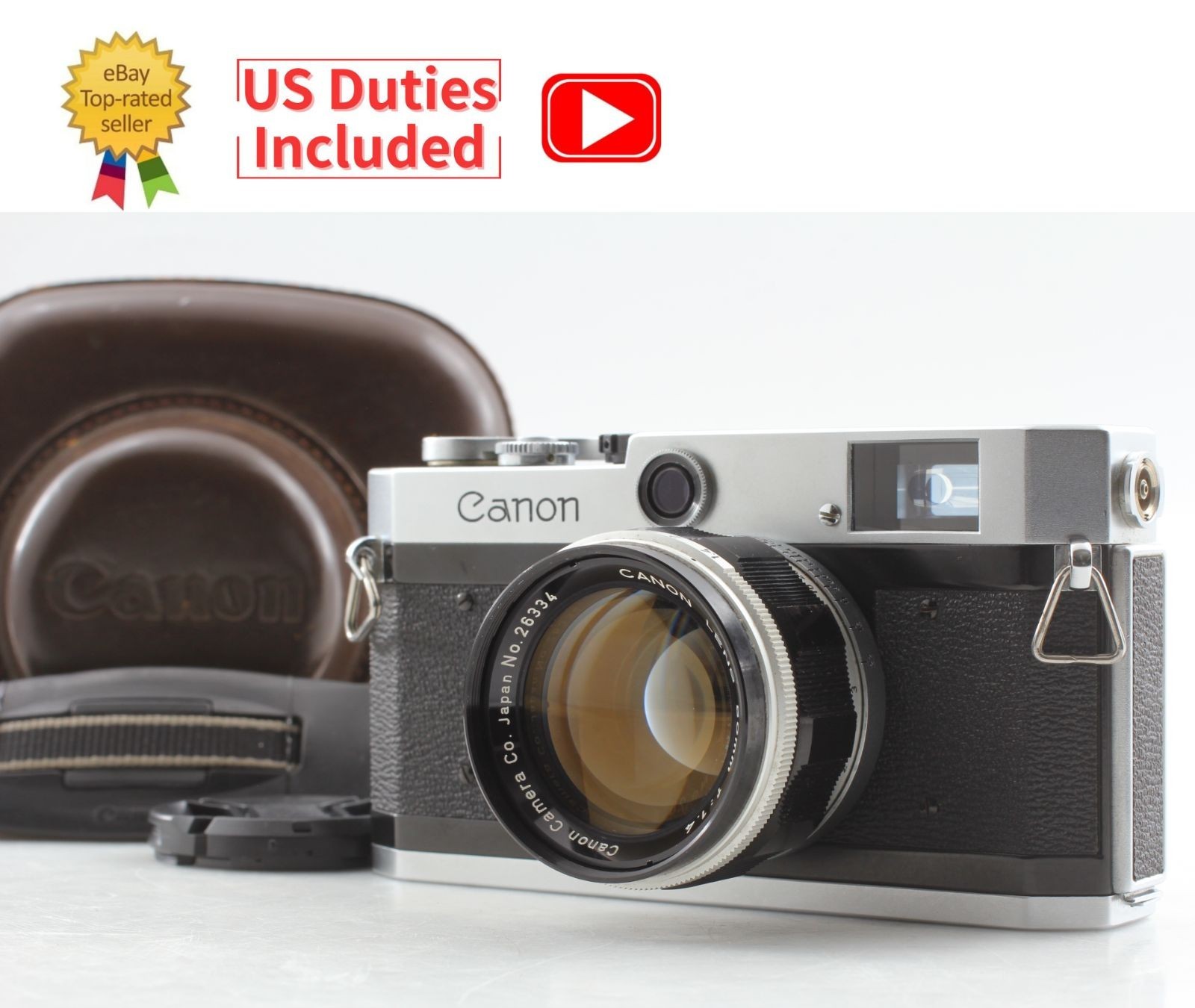 [MINT w/ Case] Canon P Rangefinder Film Camera 50mm f1.4 Lens L39 LTM From JAPAN