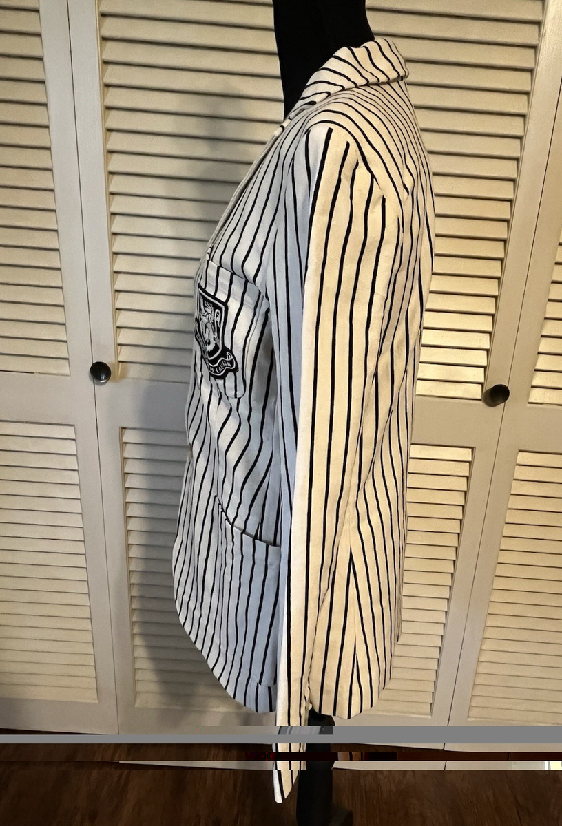 Polo Ralph Lauren Women's Crest-Patch Striped Blazer Size 0