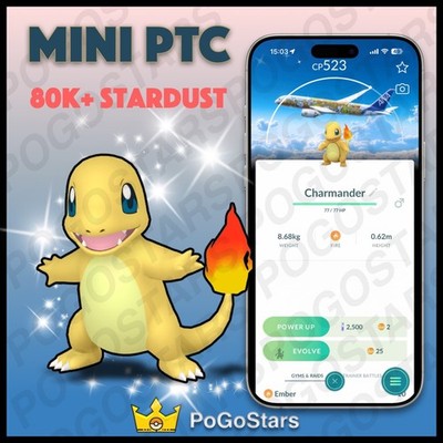 Pokémon PTC GO - Shiny Charmander - Red Pokemon Jet-Themed Special Background 