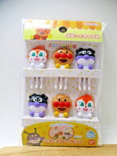 BANDAI Anpan man anpanman lunch Box Bento Decoration Food Fork  Pick Picks 6pcs