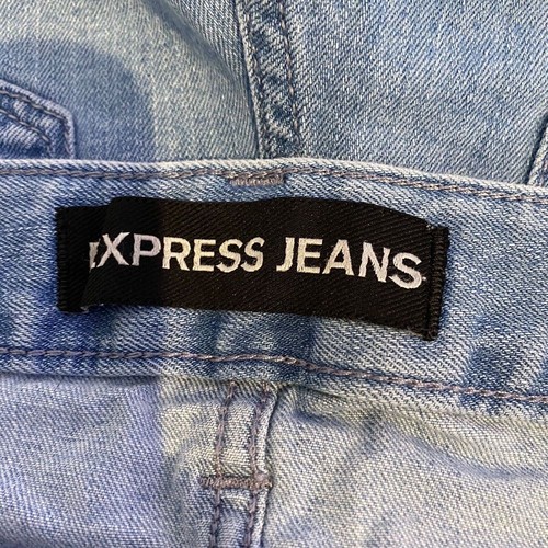 Express Cut Off Denim Shorts Size 0 Embroidered Floral Patch Distressed Jeans - Picture 8 of 11