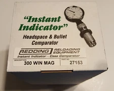 27153 REDDING INSTANT INDICATOR HEADSPACE COMPARATOR WITH DIAL - 300 WIN MAG