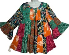 Nwt SACRED THREADS floral patch funky hippy r...