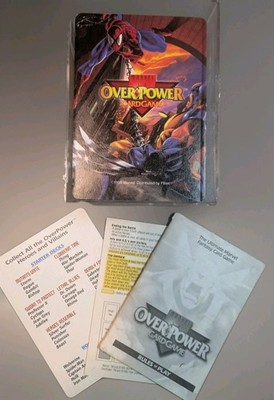 Vintage 1995 Marvel Over Power Card Game 98 Cards + 19 Dubs, Rule Card, Manual+