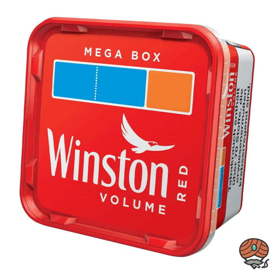Winston Red Tabak/Volumentabak Mega Box 3x 120g, 1000 Hülsen, Feuerzeuge, Box - Bild 2 von 4