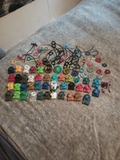 Lot of Assorted Beyblades Metal Fusion 40 Spinners Launchers + Parts 