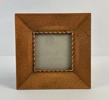 Vintage Burnes 1992 Hammered Copper-Tone Picture Frame – Arts & Crafts Style