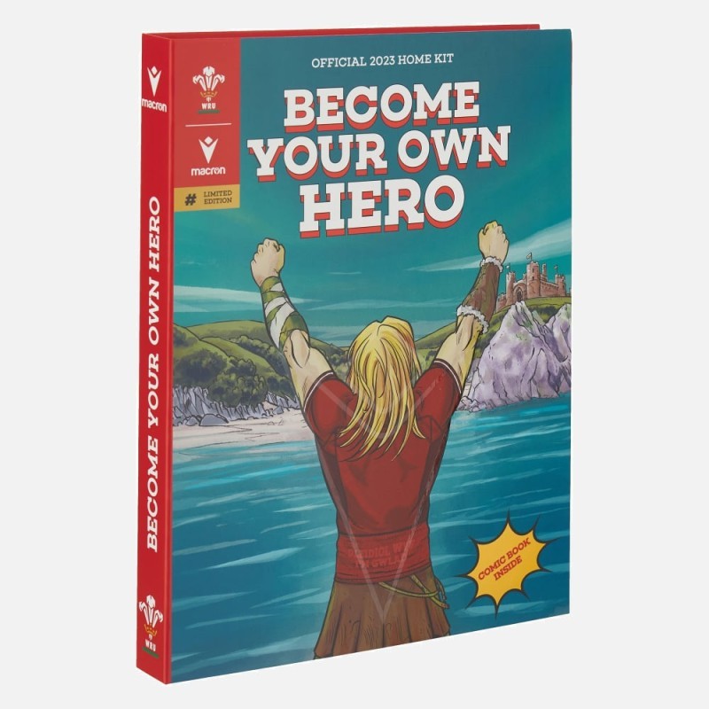 RUGBY WALES - MATCH SHIRT BODYFIT BOX SPECIAL EDITION - MACRON - RWC 2023