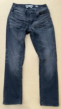 BKE Denim Alec Jeans Mens 30S Straight Leg Black Wash Faded Stretch Dark