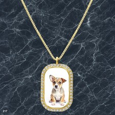 New Cute Dog Puppy Pendant Necklace Image Design Charming Gold Tone Bold