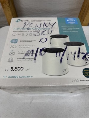 TP-Link Deco X25 AX1800 Wi-Fi 6 Dual Band 3 Pack Mesh System - SEALED