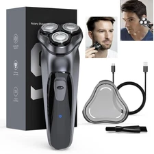 Electric Shaver Beard Shaving Men Wet/Dry Trimmer Rotary Razor USB Rechargeable