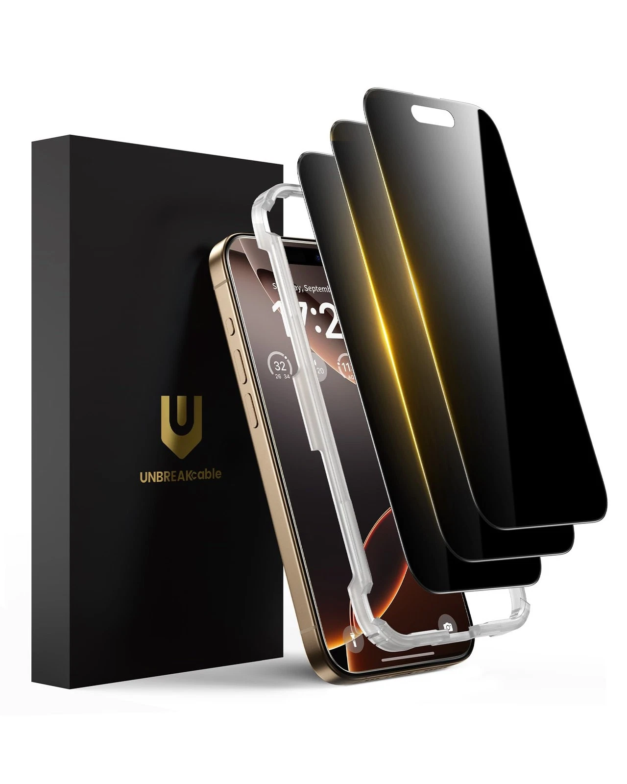 Privacy Screen Protector for iPhone 16 Pro (6.3"), 25° Anti-Spy Tempered Glas...