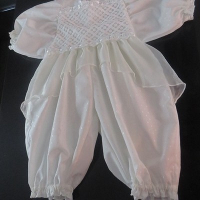 Baby Overall Einteiler festlich Taufe  BABY HELD Gr.68 Satin unisex Lang IVORY