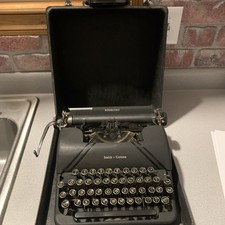 1947 Smith Corona Sterling Floating Shift portable manual typewriter w case Work thumbnail
