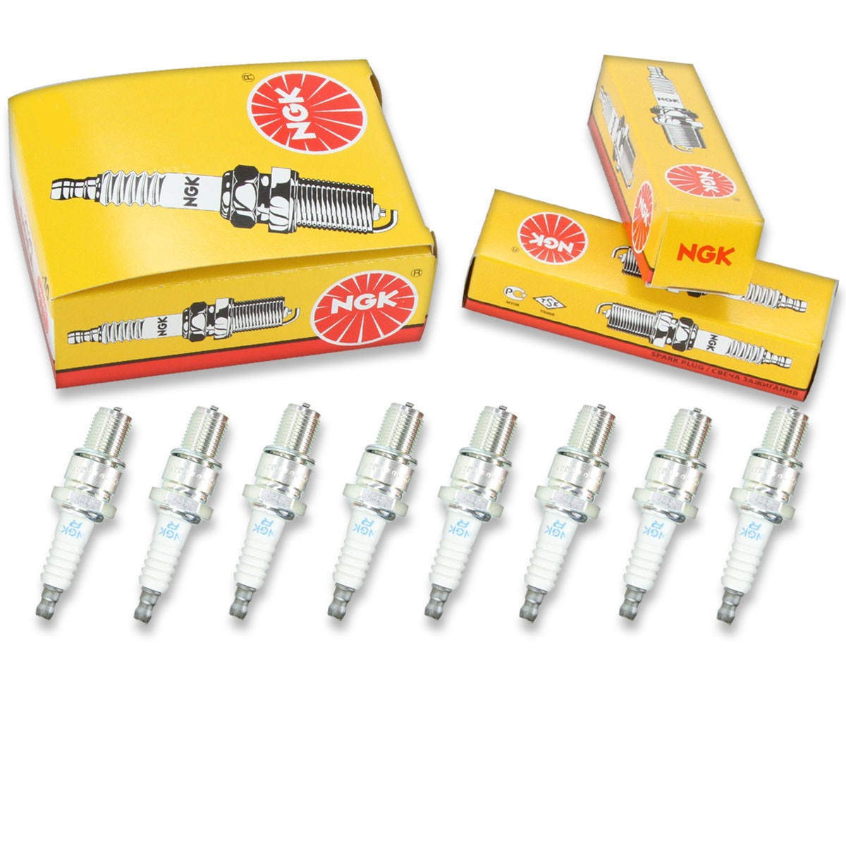 8pcs NGK 4172 Standard BR8ECS Snowmobile Spark Plug Tune Up Kit Set sf