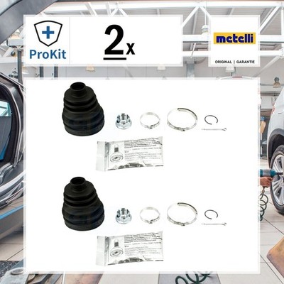 2x ORIGINAL  Metelli Faltenbalgsatz, Antriebswelle Vorne für Fiat FULLBACK