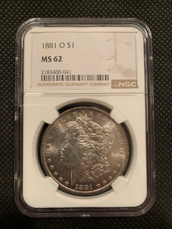 1881–O U.S. MORGAN SILVER DOLLAR - MS 62 - NGC GRADED!