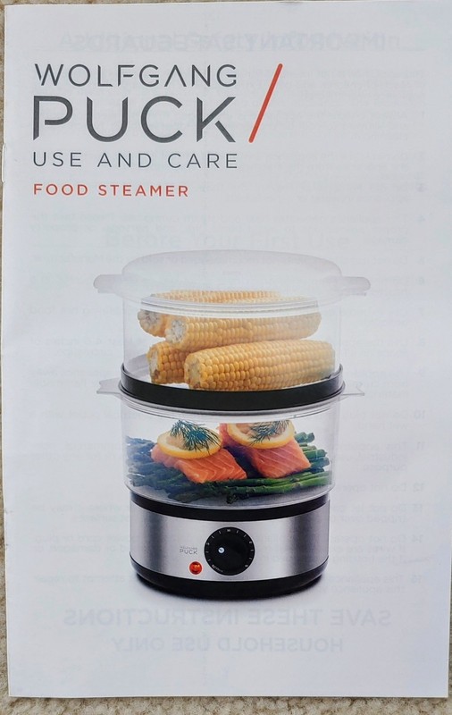 Wolfgang Puck 2-Tier Stackable Food Steamer – Brand New in Box!