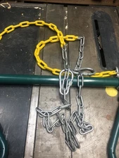 Jungle Gym Kingdom Trapeze Swing Bar Set – 18" Bar & 48" Chain with Carabiners