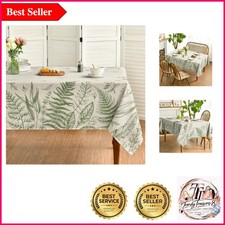 Elegant Fern Pattern Spring Tablecloth - 60x84 inches for All-Season Dining ...
