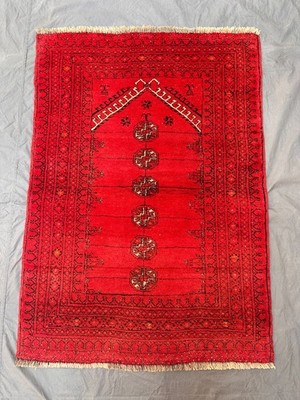 Vintage Stunning Super Fine Quality Turkoman Morey Buhara Prayer Carpet